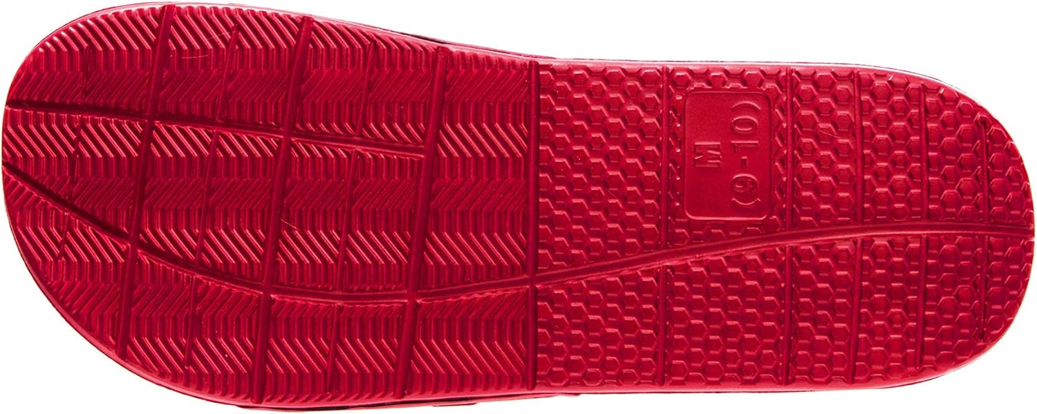 FOCO NFL Kansas City Chiefs Mens Sport Shower Gel Slide Flip Flop SandalsSport Shower Gel Slide Flip Flop Sandals, Colorblock Big Logo, Small (7-8) (FFSSNFCBBLGGEL) : Clothing