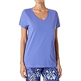 HUE Women's 3/4 Sleeve V-Neck Sleep Tee