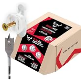 Bullfix Universal Drywall Fixings - Holds up to 255lbs, Heavy Duty Wall Anchors for Drywall for Stud &amp; Hollow Cavity with 13/16" Drill Bit &amp; Screws, Heavy Duty Dry Wall Anchors - 24 Pack