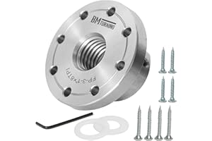 BMTURNING 3'' Steel Wood Lathe Faceplate,Faceplate for Wood Lathe,Lathe Face Plate Fit for 1''X8TPI Spindle
