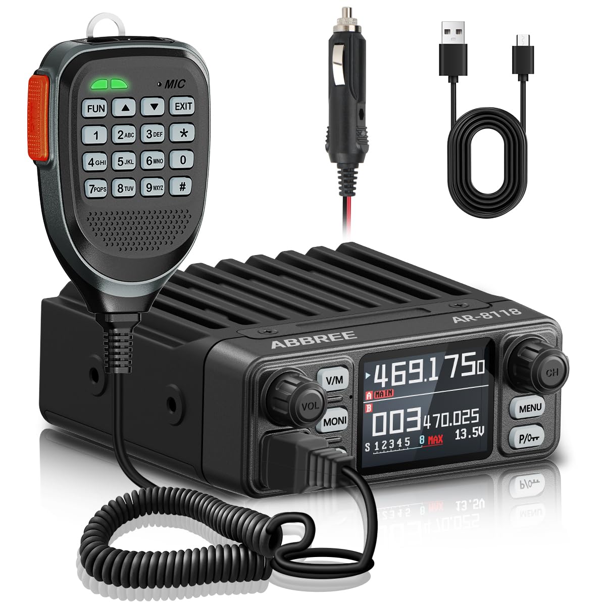 Photo 1 of GMRS Mobile Radio,25W Long Range GMRS Repeater Capable Base Two Way Radio NOAA Emergency 200 Channels with Programming Cable,Cigar DC Adatper,VOX,Dual PTT,for Car,Truck,Off Road Overlanding Gear