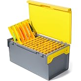 RUNCL Fishing Large Tackle Box &ndash; Rigid Hard Lure Organizer for Hard Bait Storage, Capacity Multi-Slot Organizer for Home Storage &amp; Outdoor Freshwater and Saltwater Fishing
