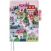 Hobonichi Techo A5 Planner Cover &ndash; Yumi Kitagishi: White Cat Village (Cousin Size, Cover Only)
