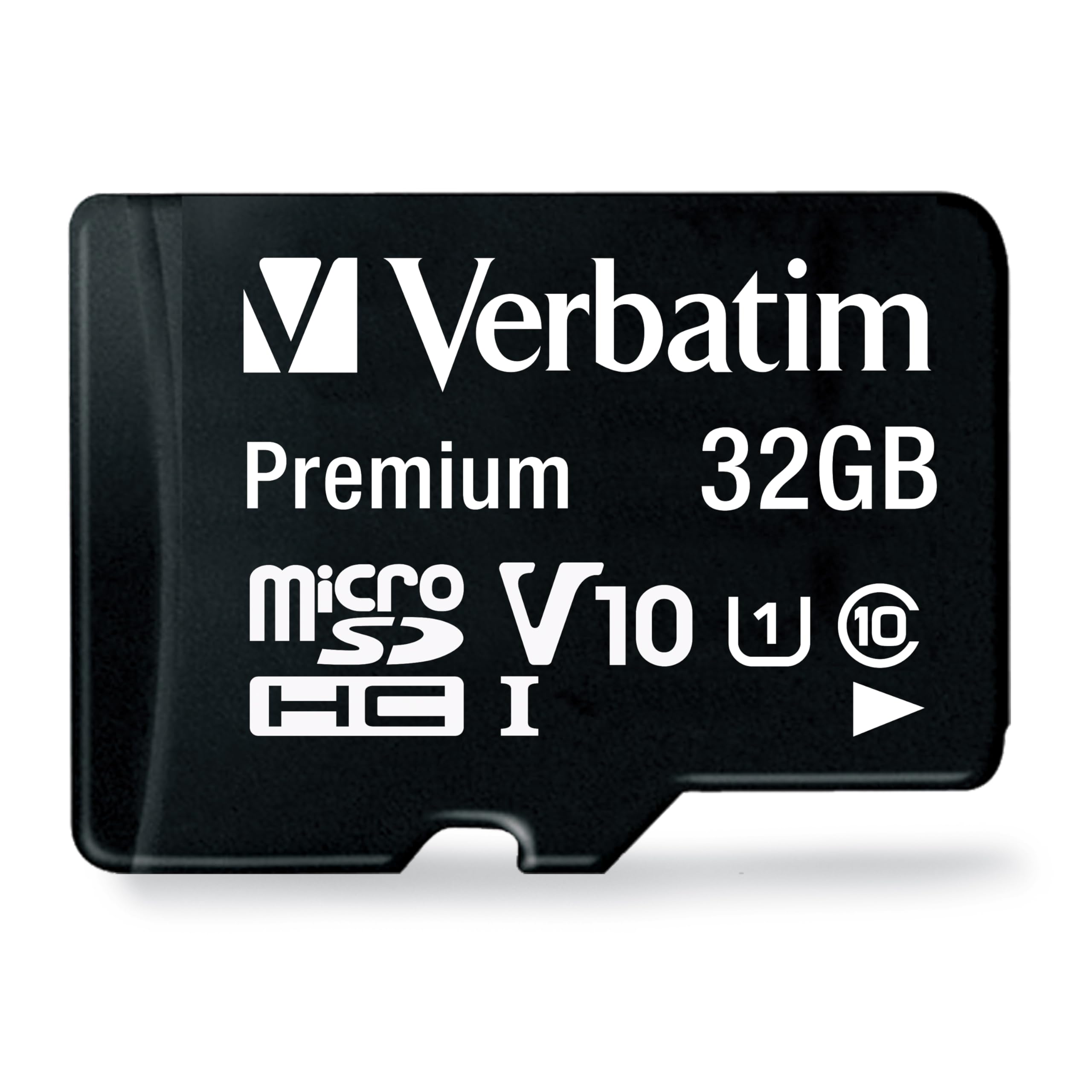 Photo 1 of Verbatim 32GB Premium microSDHC Memory Card with Adapter UHS-I V10 Class 10 supports Full HD (1080p) U1 speed rated Up to 90MB/s read speed