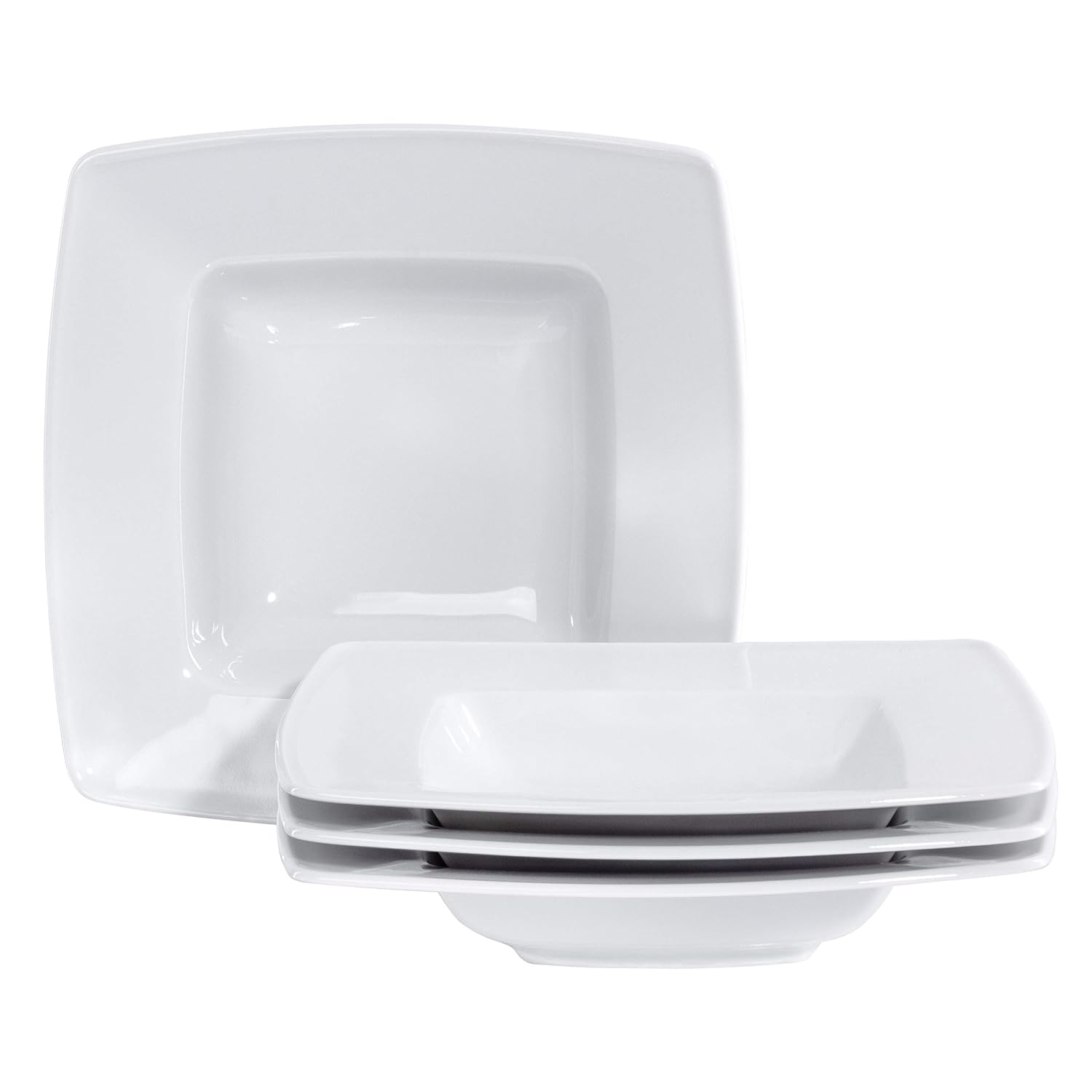 VAN WELL - Juego de 4 Platos hondos forjada Plato Hondo de ...