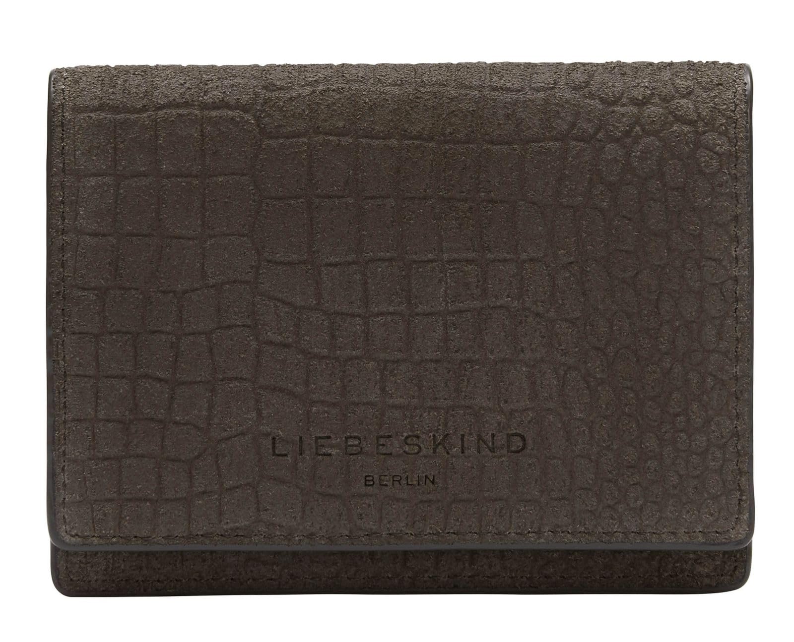 Liebeskind Berlin Women's Suede Lizard Lilia Billfold, Elephant Green 8551, Small