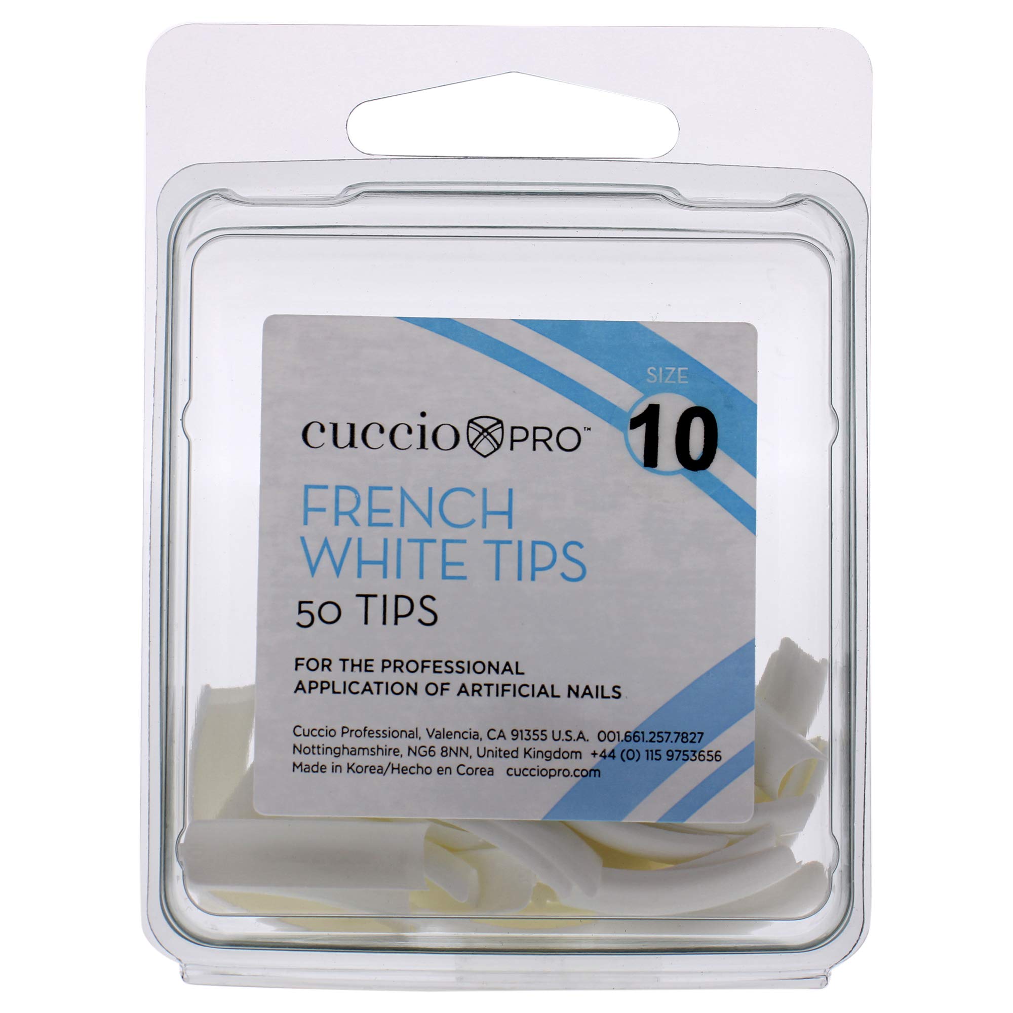 Cuccio Pro - French White Tips - 10 - for Women - Acrylic Nails - 50 Pc