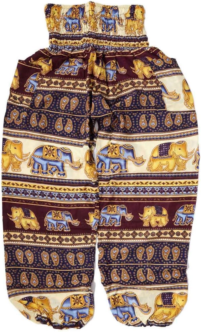 The Elephant Pants Women's Brown and Blue Packy Elephant Pants