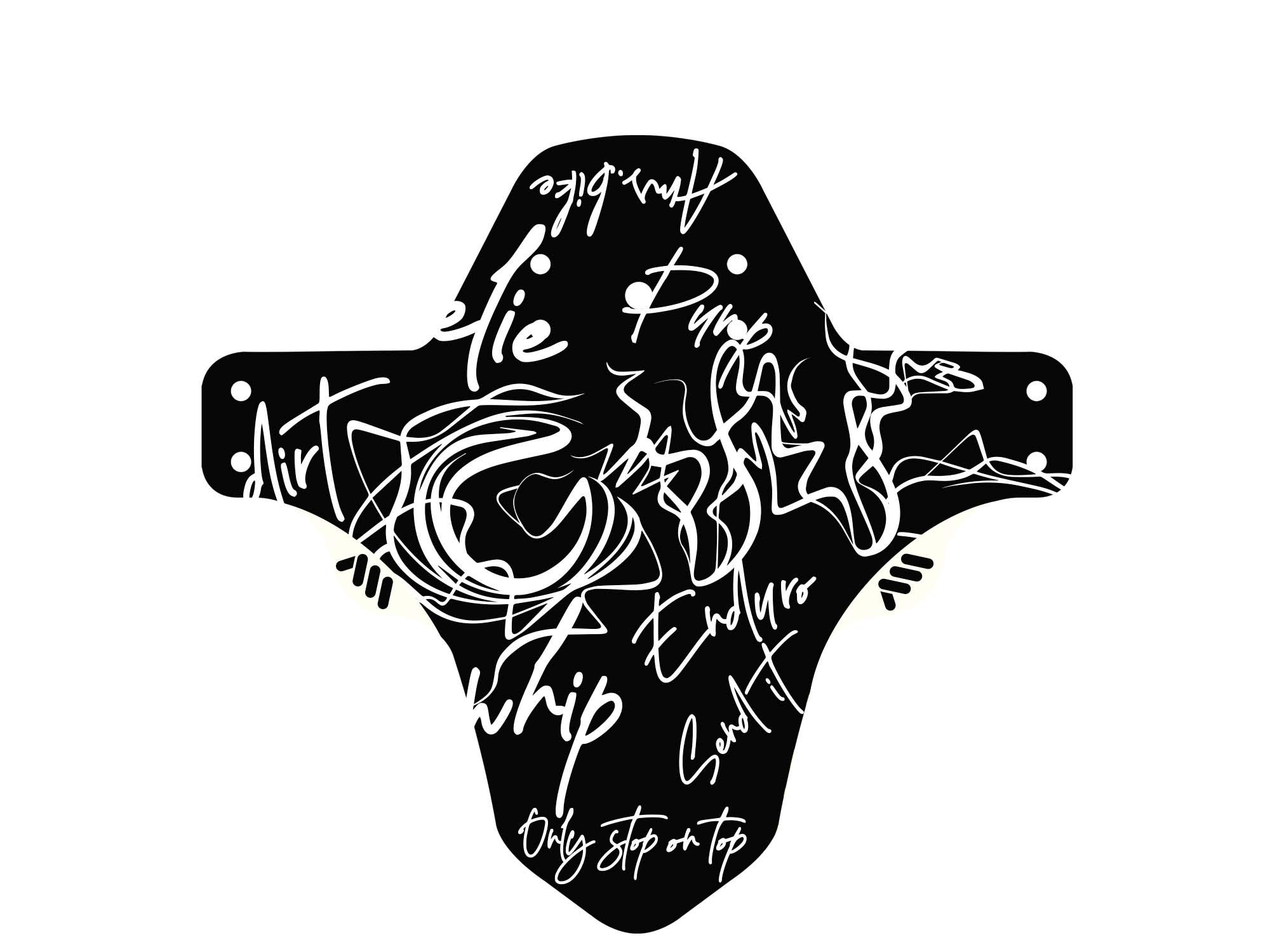 All Mountain Style AMS Front Mudguard – Fits 26’’,27.5’’,29’’, Signature White — image 1