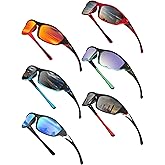 Frienda 6 Pack Polarized Sport Sunglasses for Men Multipack Fit over Glasses Pack Lot Set Men's Sport Fishing Eyeglasses