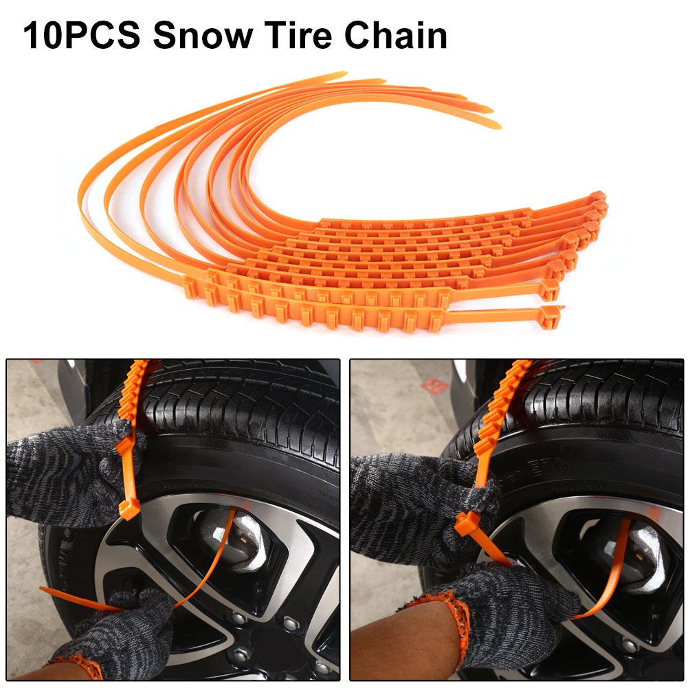 Tire Chain,Sundlight 10PCS Universal Car Snow Tire Chains Anti Slip