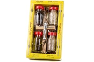 NAZARETH STORE BLESSED HOLY WATER,SOIL,OIL,INSENCE WITH JESUS CROSS Crucifix HOLY LAND