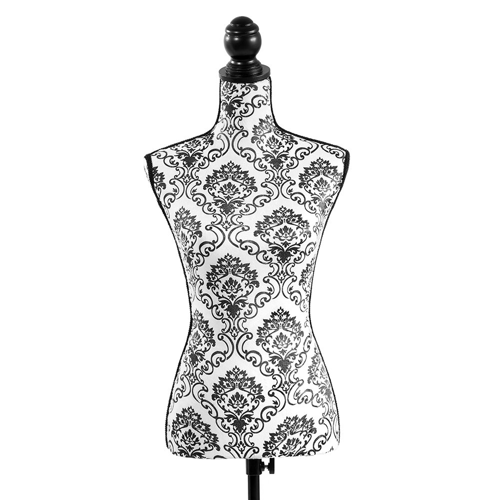 HYNAWIN Female Mannequin Torso Dress Form With Black Adjustable Tripod Stand Dress Jewelry