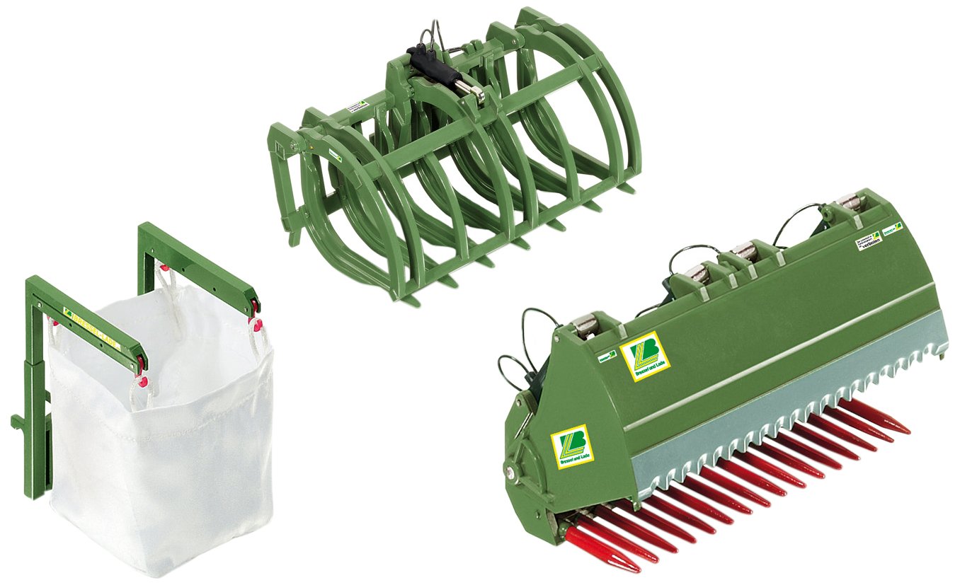 Wiking 7384 Loader Tool Set B Wressel and Loader Green