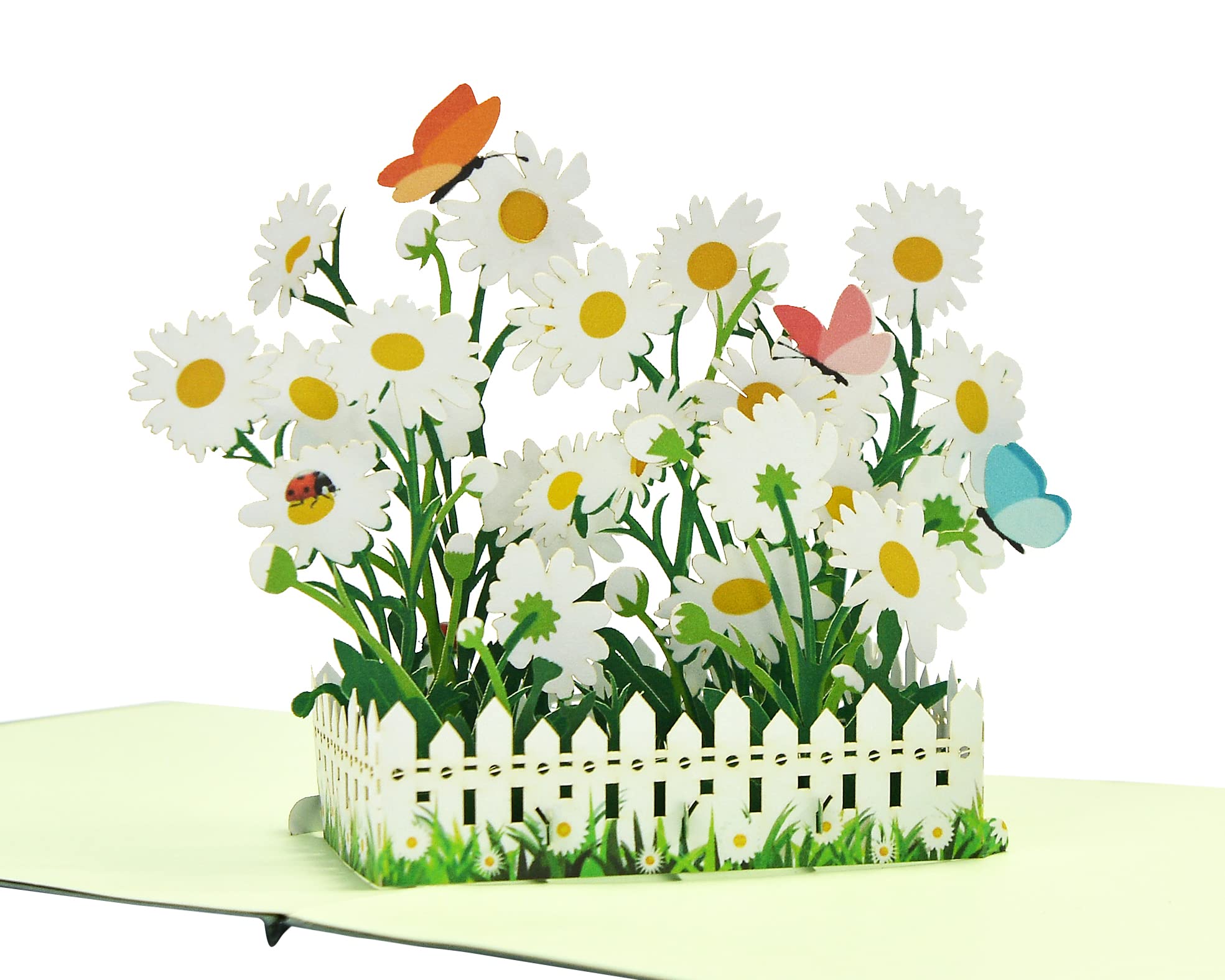 CUTPOPUP Daisy Flowers Happy Mothers Day Cards Pop Up, Birthday Cards for Women, 3D Flowers Card for Wife Her Girl Sister Mum Valentines Day Card FL093UK