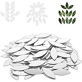 Leaf Shape Small Mirrors for Crafts, 200pcs 0.5x1 Inch Craft Mirrors Mirror Tiles Self Adhesive Fancy Acrylic Mini Mirror Pieces for Crafts Disco Ball Mirror-Tiles for Craft Art Door Wall