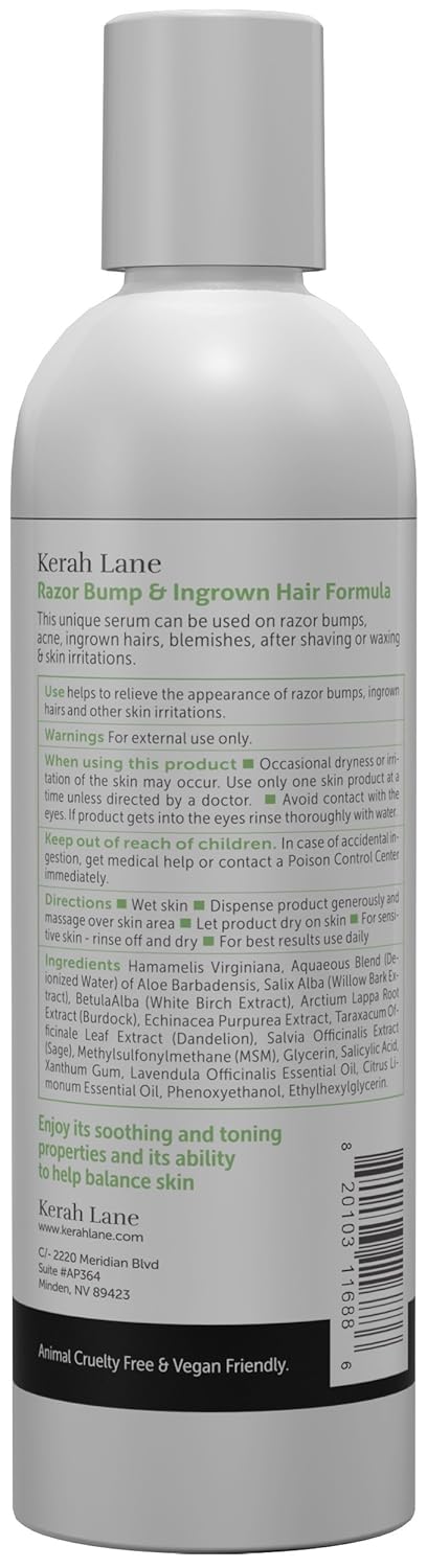 Amazon Com Kerah Lane Razor Bump Ingrown Hair Natural Formula 8