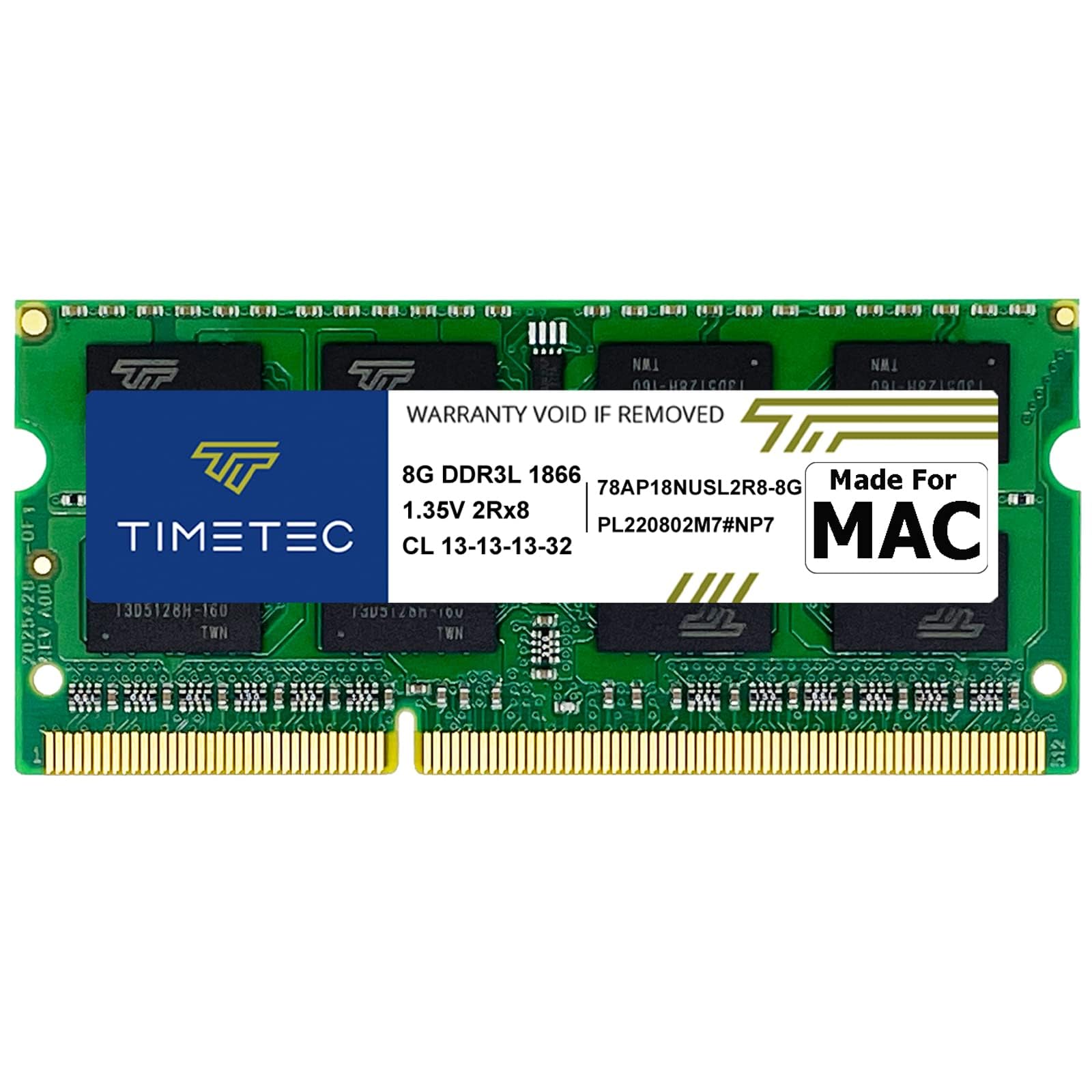 Timetec 8GB Compatible for Apple Late 2015 iMac (27-inch w/Retina 5K Display) DDR3L 1867MHz / 1866MHz PC3L-14900 2Rx8 CL13 1.35V 204 Pin SODIMM Memory Module MAC RAM Upgrade for iMac 17,1