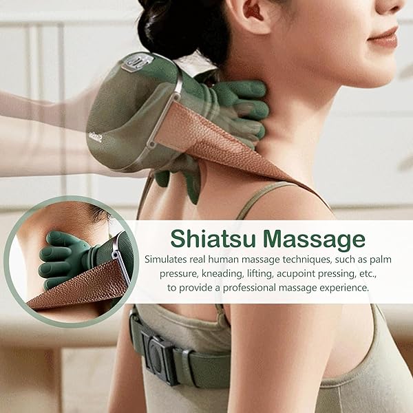 RERCARRE NECK MASSAGER WITH HEAT FOR PAIN RELIEF DEEP TISSUE, BIONIC HEATED MASSAGER WITH FINGERS, 4D KNEADING MASSAGE, 2026 UPGRADED SIMULATES A REAL PALM MASSAGE FOR COMFORT, RELAX MUSCLE TENSION