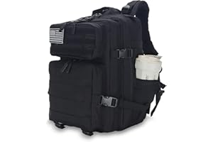 Lovelinks21 25L Tactical Backpack for Men Women Military Backpack Army Assault Pack Molle Backpack Small Bug Out Bag Travel Rucksack Daypack (Black)