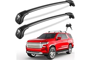 KINGGERI Lockable 330lbs Roof Rack Cross Bars Compatible with 2021 2022 2023 2024 2025 2026 Chevy Tahoe & Chevrolet Suburban & GMC Yukon XL & Cadillac Escalade ESV, Heavy Duty Rooftop Aluminum