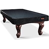 K-Musculo Heavy Duty Pool Table Cover, Waterproof Leatherette Billiard Table Cover with Soft Backing, Tear Resistant Fitted Protector for 6.5FT, 7FT, 7.5FT, 8FT, 8.5FT &amp; 9FT Tables