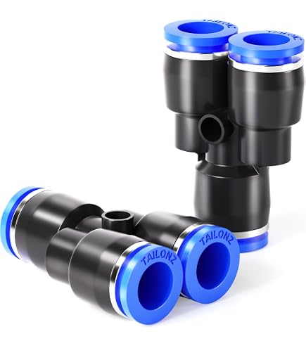 6mm to 4mm (5/32) Double Y Union Pneumatic Push In Air Fittings