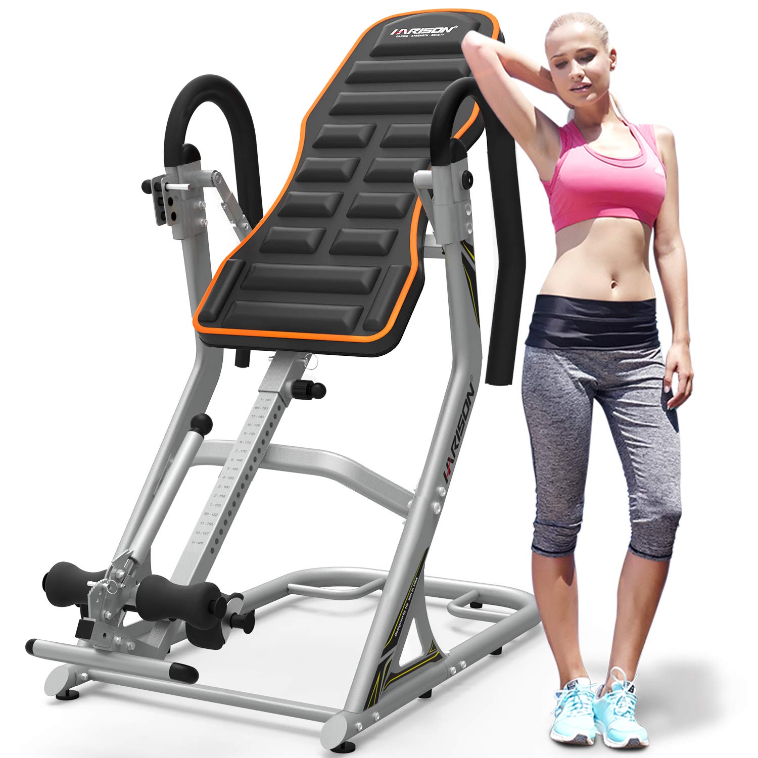 HARISON Heavy Duty Inversion Table for Back Pain Relief 350 LBS Capacity with 3D Memory Foam, Back Inversion Chair with 180 Degree Full Inversion