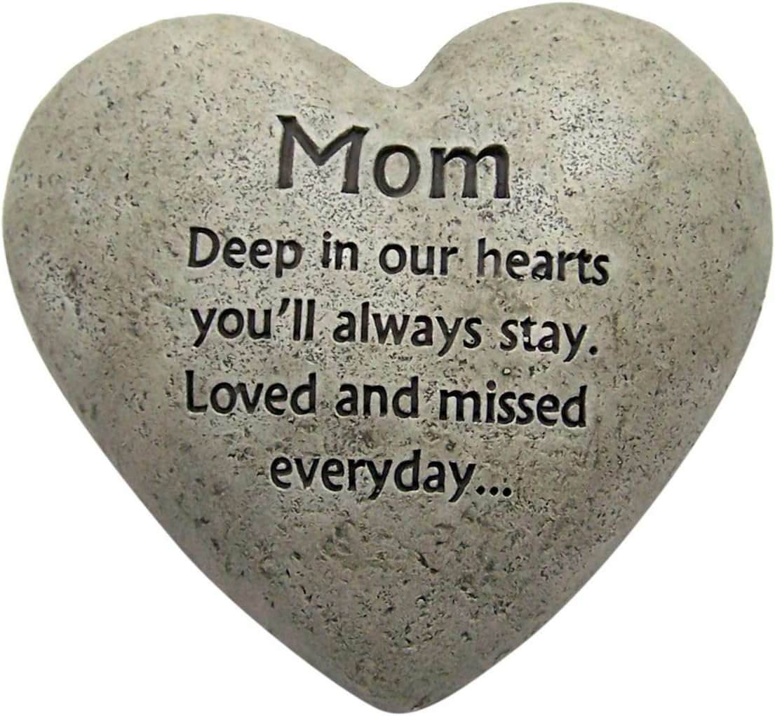 Hardscaping Materials - Heart Shapped Memorial Stone (Mom)