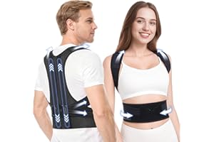babaka Posture Corrector for Women and Men, Adjustable Full Back Support, Upper and Lower Back Pain Relief, Back Brace, Shoul
