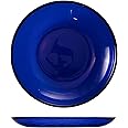 Fortessa Los Cabos Tableware, 4-Piece Glass Salad Plate Set (8 Inches), Dishwasher-Safe Glass Dinnerware Collection, Cobalt Blue