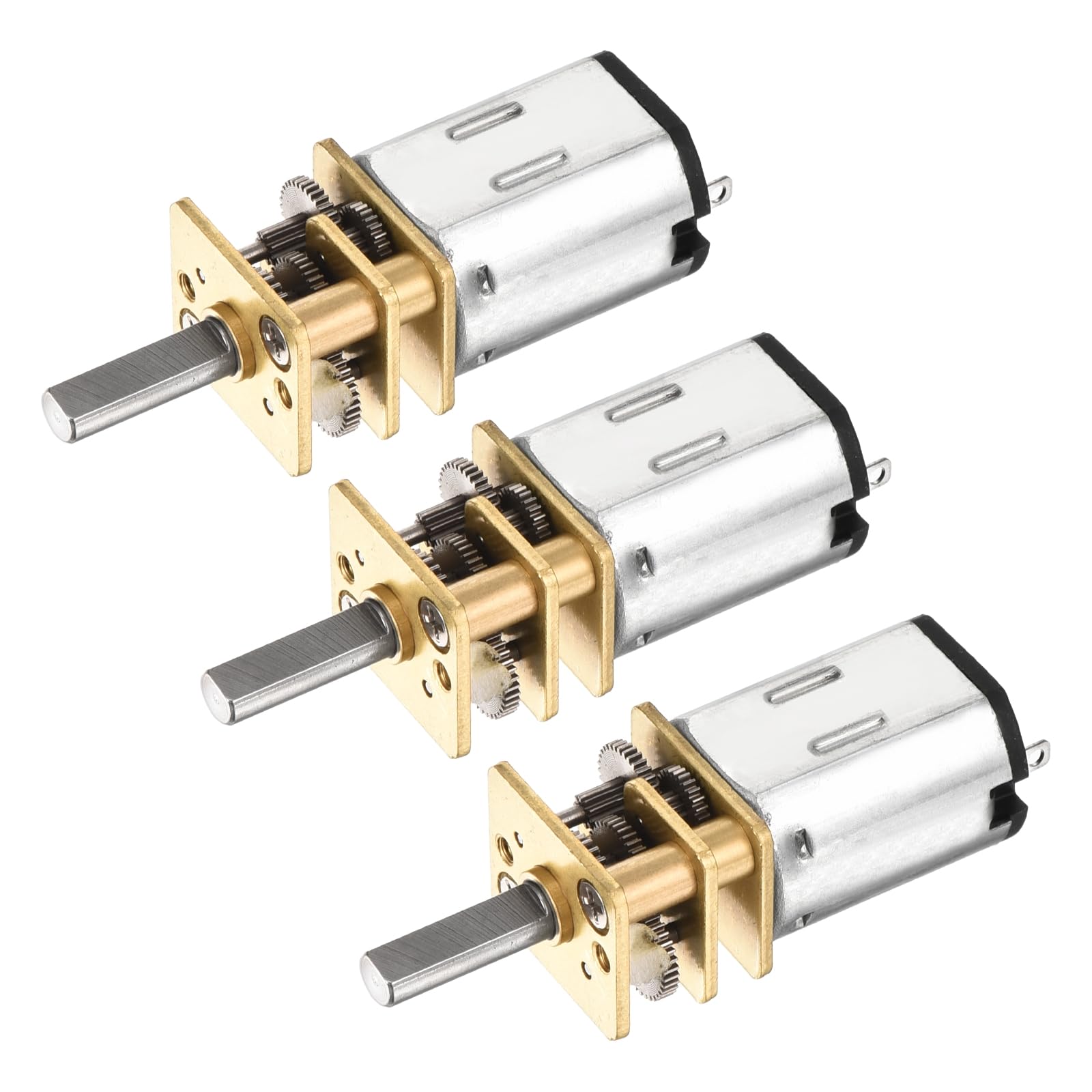 DMiotech 3pcs 6V 50RPM Rated Torque 13 Output Shaft Length 10mm Micro DC Speed Reduction Motor Mini Metal Gearbox Motor for RC Car Robot Model DIY RC Toys Engine