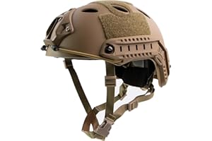 BOOIU Tactical Helmet Airsoft Fast Helmet Airsoft Ballistic Helmet - Thick Version PJ Helmet Black Green Tan M Size
