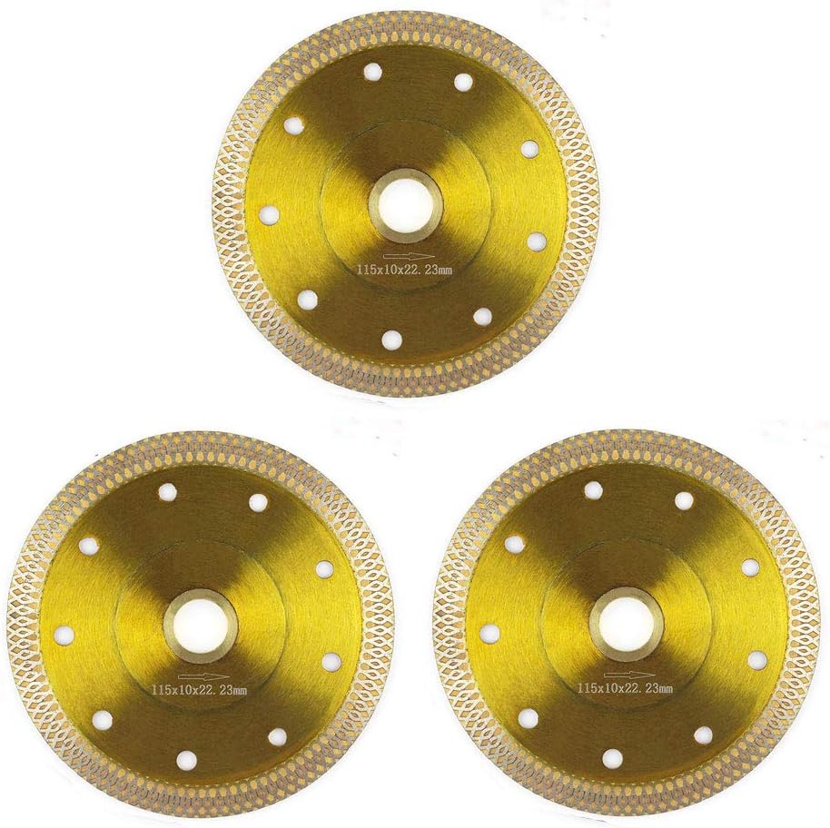 Tile Blade 4.5,Stylish Y&I Porcelain Blade Super Thin Ceramic Diamond Saw Blades for Grinder Dry or Wet Tile Cutter Disc With Adapter 7/8