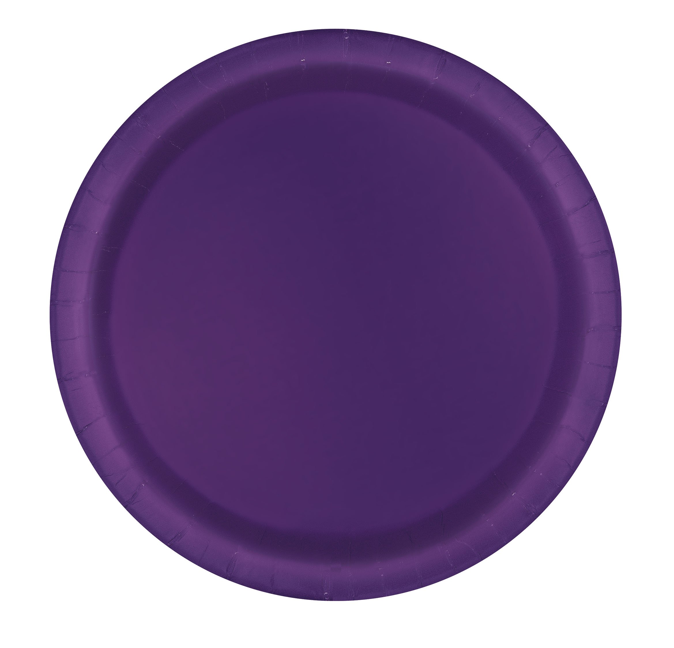 Deep Purple Solid Round Paper Dessert Plates (17cm) 8 Count - Vibrant Paper Plates for Parties and Events, Perfect for Appetizers, Snacks, and Desserts — image 1