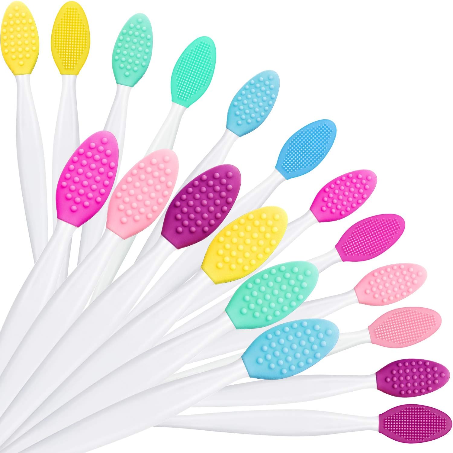 Silicone Exfoliating Lip Brush Double-sided Lip Brush Soft Cleaning Lip Brush Beauty Tool for Smoother Skin and Fuller Lip Appearance, 6 Colors (18): Beauty