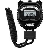 MARATHON Adanac 3000 Commercial Grade Digital Stopwatch Timer, Black | Easy-Clean Display, Water Resistant, Shock Resistant, Large Buttons, Exercise and Interval Training