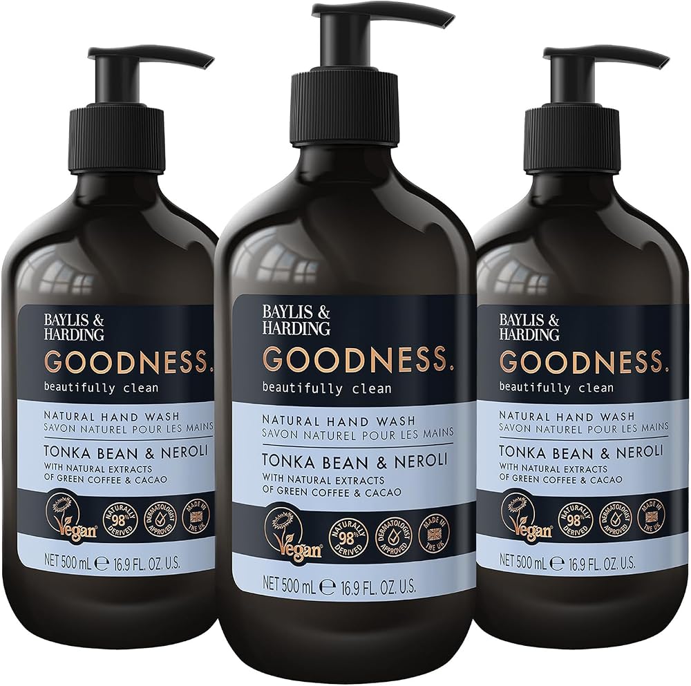 Baylis & Harding Goodness Tonka Bean & Neroli Hand Wash 500 ml Pack of 3