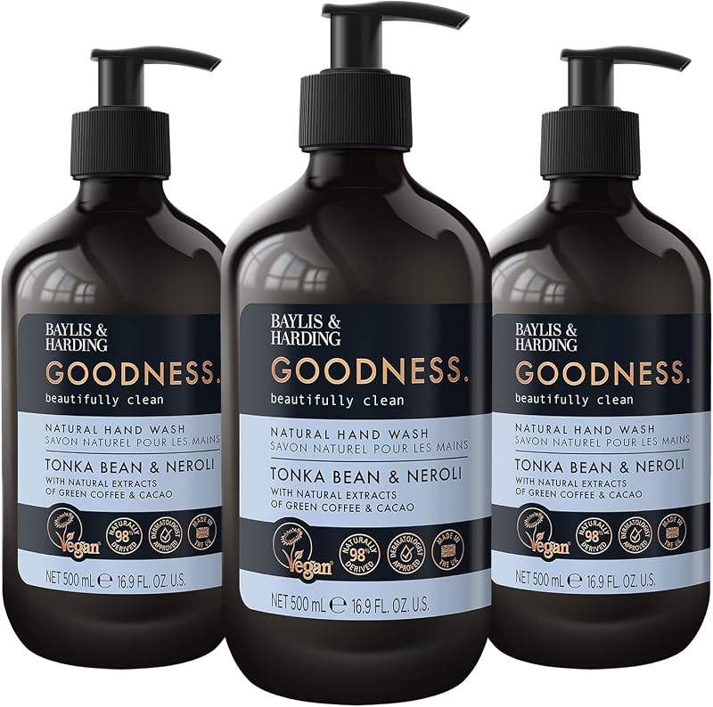 Baylis & Harding Goodness Tonka Bean & Neroli Hand Wash 500 ml Pack of 3