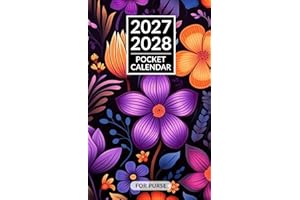 Pocket Calendar 2027-2028 for Purse: 2 Year Pocket Planner January 2027 to December 2028