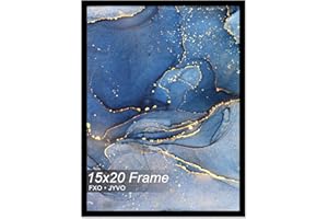 Fxojyvo 15x20 Picture Frame, Black Frame for 15 x 20 Inch Picture Poster Photo, Light Weight and High Transparent 15 by 20 Frame for Wall - 1 Pack/Black/15 x20