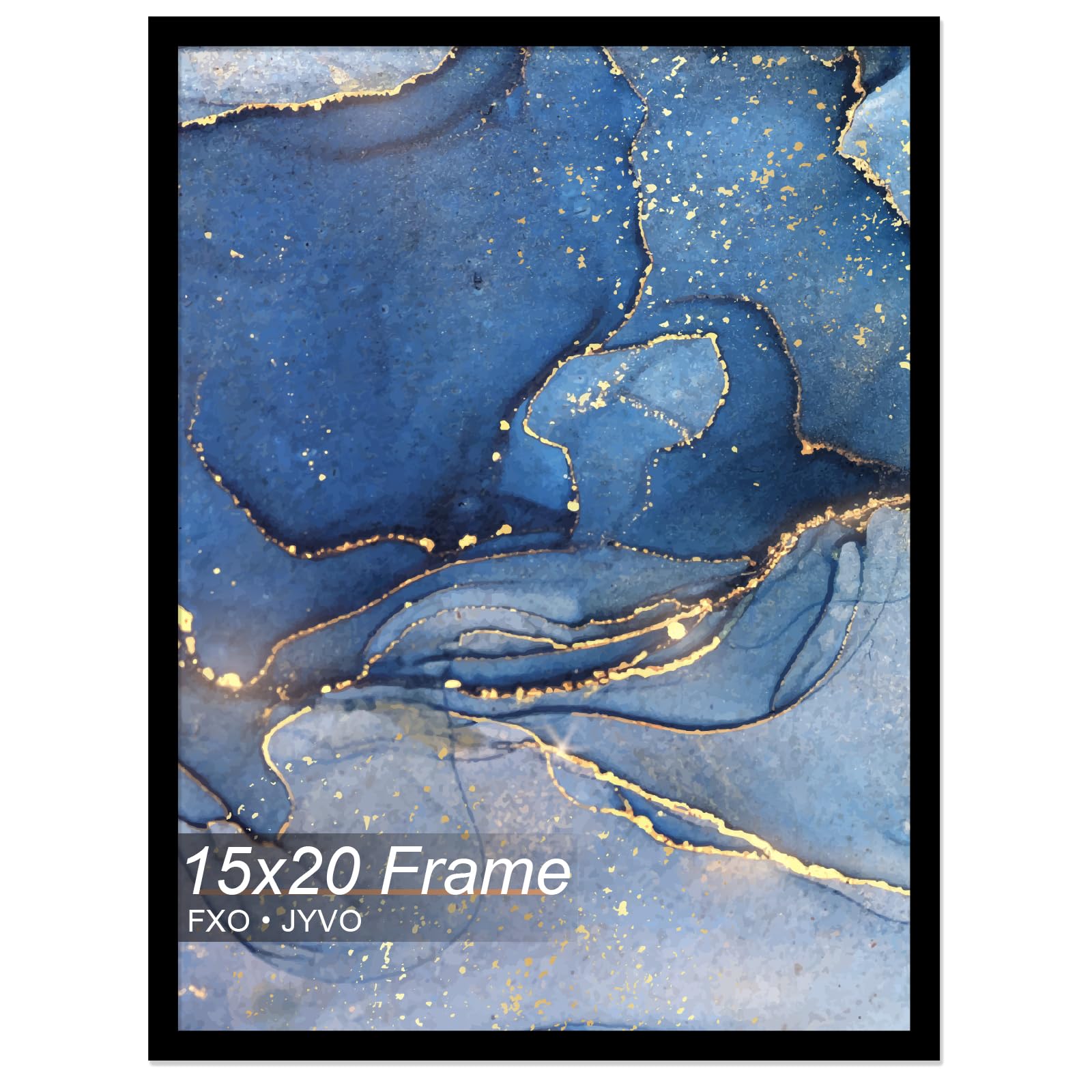 Fxojyvo 15x20 Picture Frame, Black Frame for 15 x