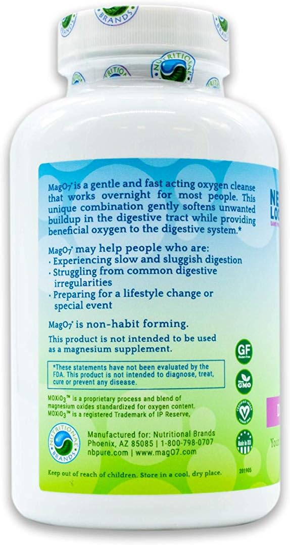 Aerobic Life Mag 07 Oxygen Digestive System Cleanser Capsules (180 Count): Health & Personal Care