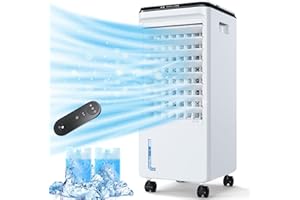 ZENGALEFLOW Evaporative Air Cooler, 3-IN-1 Portable Air Conditioners w/ 3 Modes 3 Speeds, 1.85Gal Water Tank for Cooing, 7H Timer for Auto-off, aire acondicionado portatil, Air Cooler for Room Bedroom