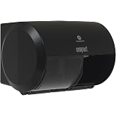 Georgia-Pacific Compact 2-Roll Side-by-Side Coreless High-Capacity Toilet Paper Dispenser by GP PRO (Georgia-Pacific); Black; 56784A; 1 Dispenser
