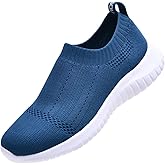 konhill Women's Slip On Sneakers Non Slip Walking Shoes Breathable Mesh Work Casual Lightweight Tennis Workout Shoes