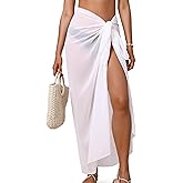 Eicolorte Womens Beach Cover Up Chiffon Sheer Bikini Beach Swimsuit Coverup Sarong Pareo Wraps for Women