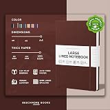 Beechmore Books Beechmore A4 Leather Hardcover Journal 160 Lined Pages view 2
