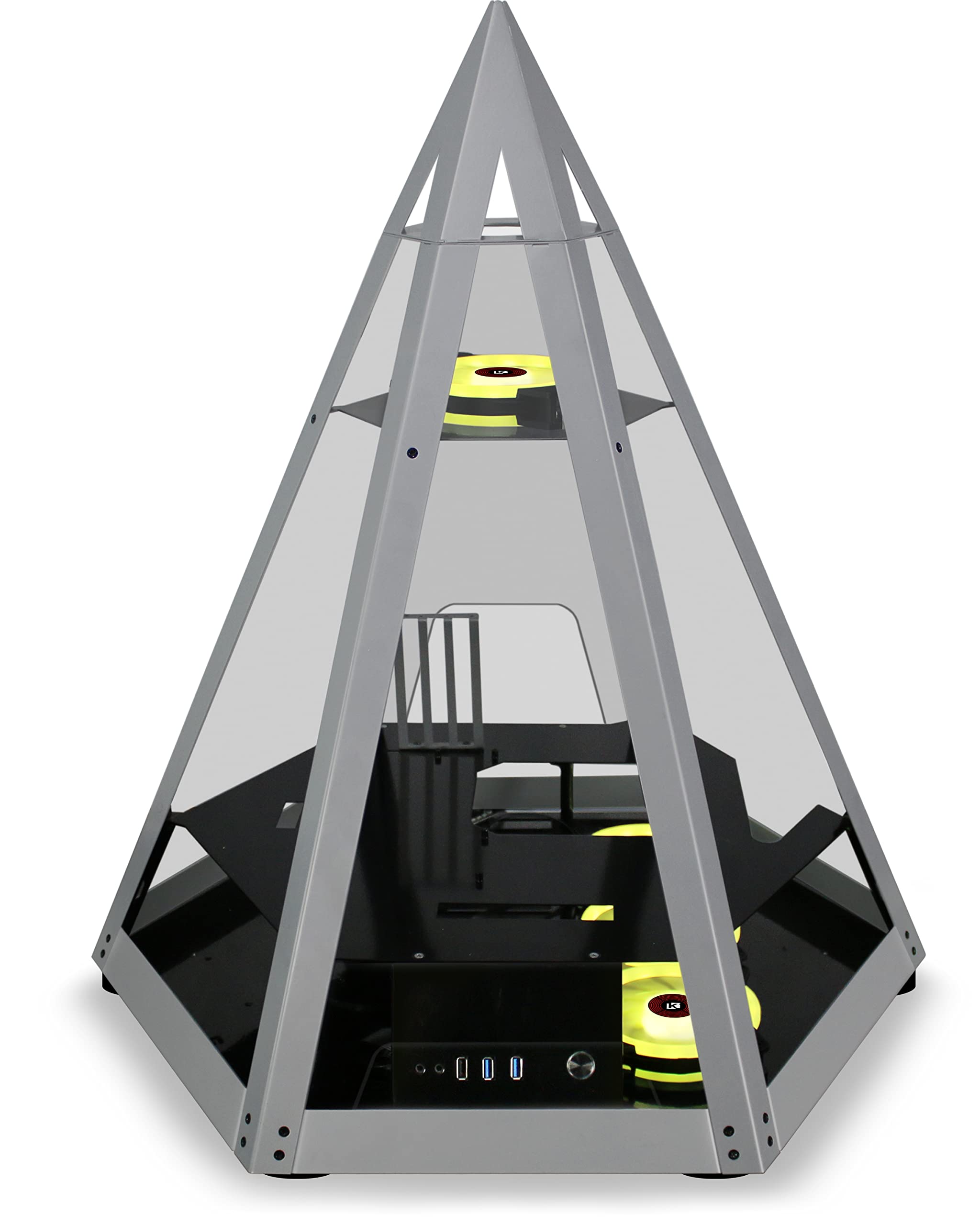 KEDIERS Diamond Pyramid ATX PC Case Innovative Gaming Computer Tower Case,C600