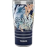 Tervis Traveler Sara Berrenson Deep Sea Kelp Triple Walled Insulated Tumbler Travel Cup Keeps Drinks Cold & Hot, 20oz, Stainless Steel